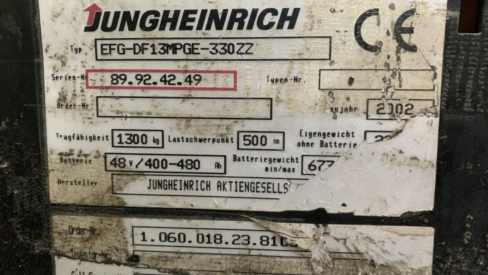 Frontstapler от тип Jungheinrich EFG-DF13MPGE-330ZZ, Gebrauchtmaschine в Herpen (Снимка 10)