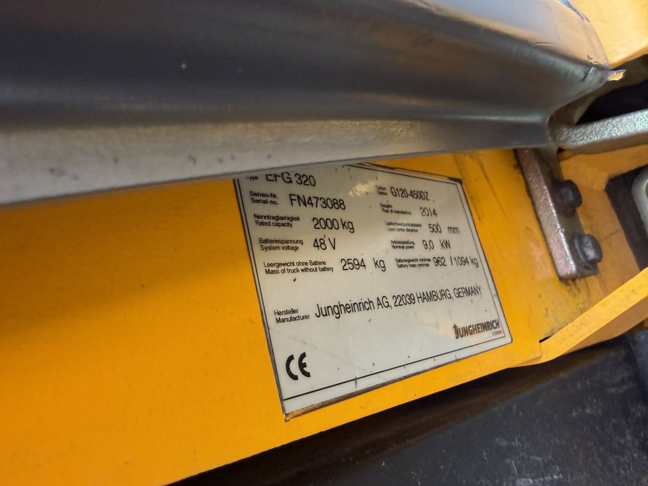 Frontstapler del tipo Jungheinrich efg320, Gebrauchtmaschine en Heythuysen (Imagen 6)