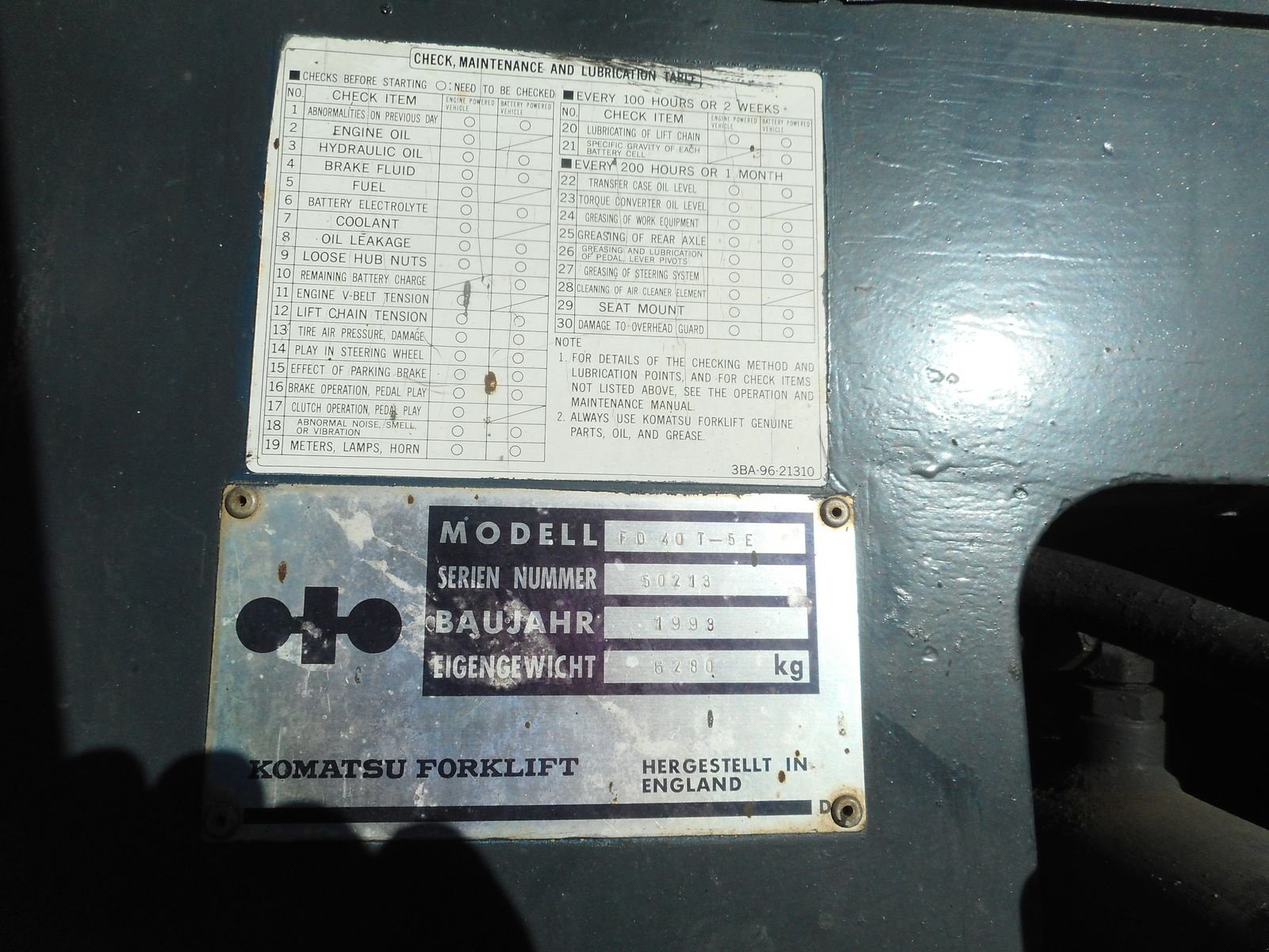 Frontstapler typu Komatsu FD40T-5E mit Zwillingsreifen + SS + 4. Kreis, Gebrauchtmaschine v St. Nikolai ob Draßling (Obrázek 7)