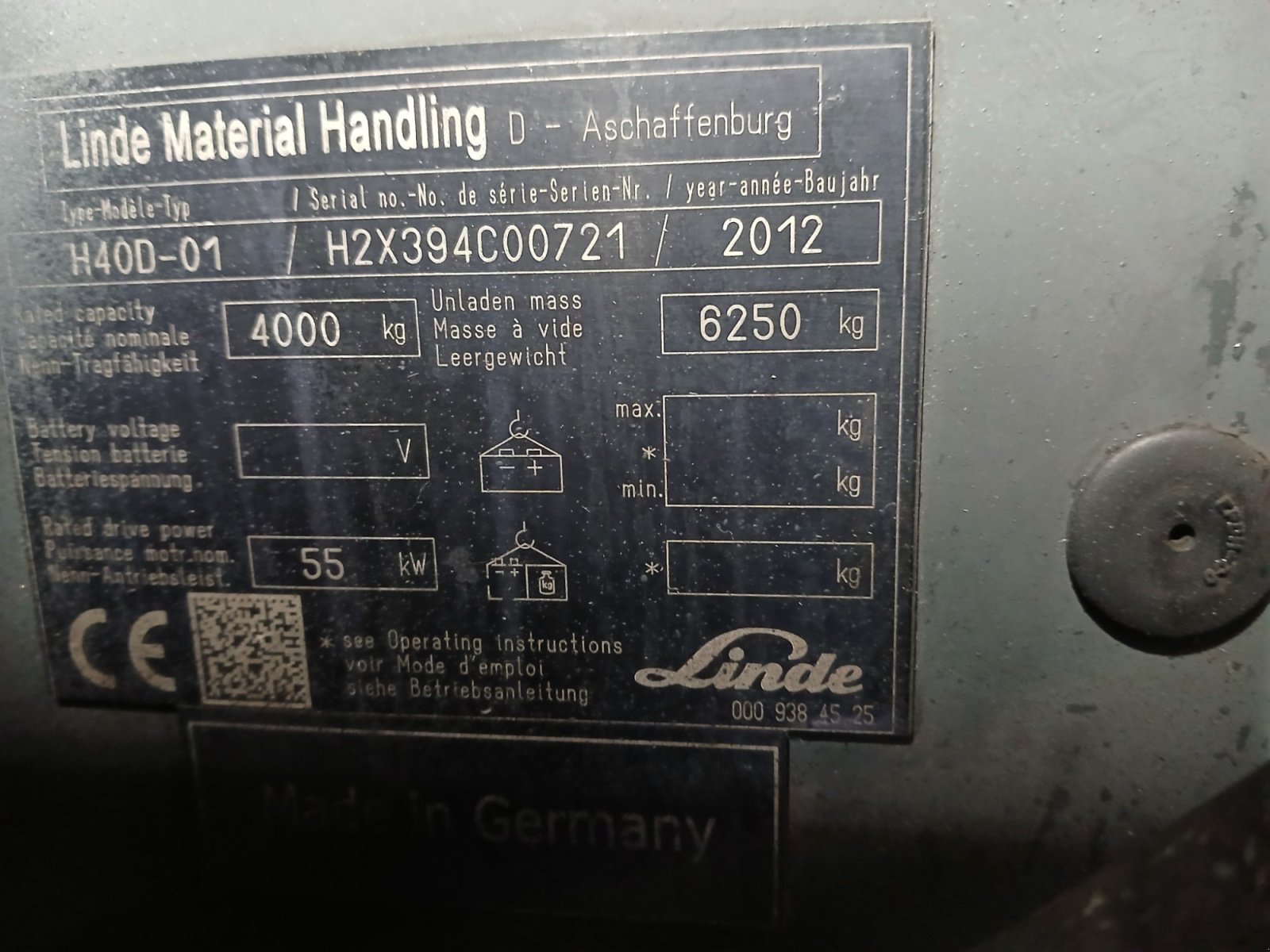 Frontstapler des Typs Linde H 40D-01 H 40D-01 TRIPLEXMAST HUBHÖHE 680 CM, Gebrauchtmaschine in Oxenbronn (Bild 13)