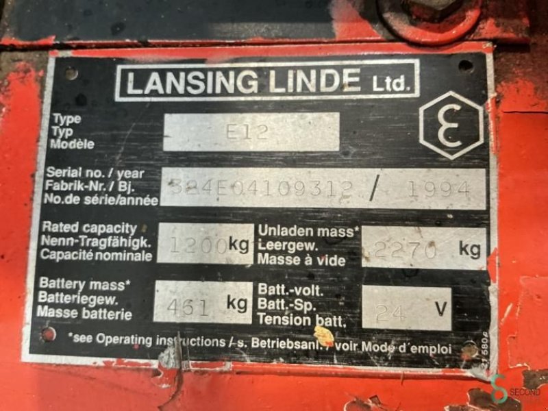Frontstapler del tipo Linde E 12, Gebrauchtmaschine en Wijchen (Imagen 10)