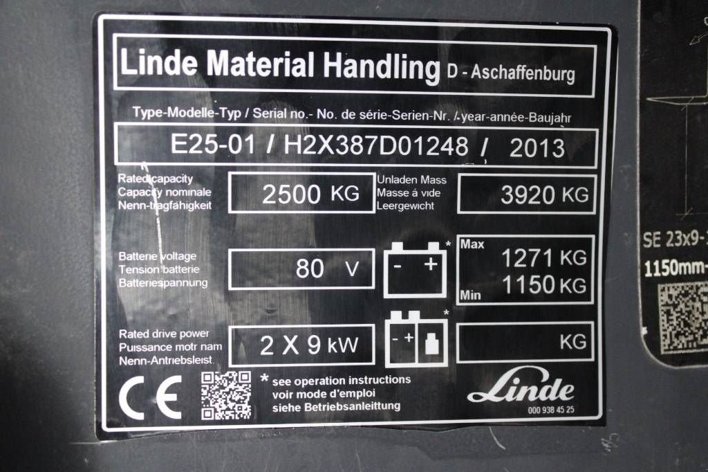 Frontstapler tipa Linde E 25-01, Gebrauchtmaschine u Rucphen (Slika 5)