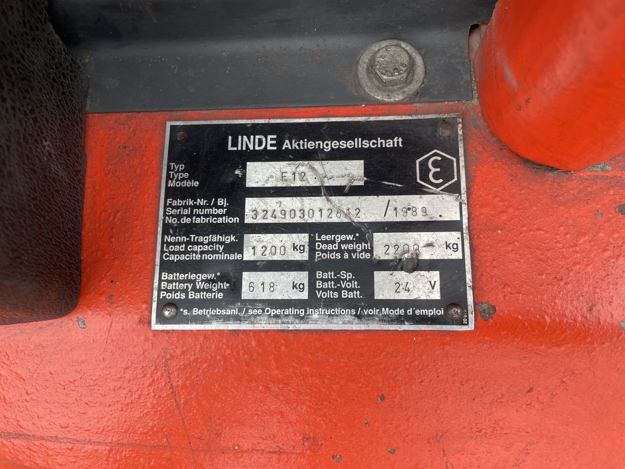 Frontstapler of the type Linde E12, Gebrauchtmaschine in Eursinge (Picture 10)