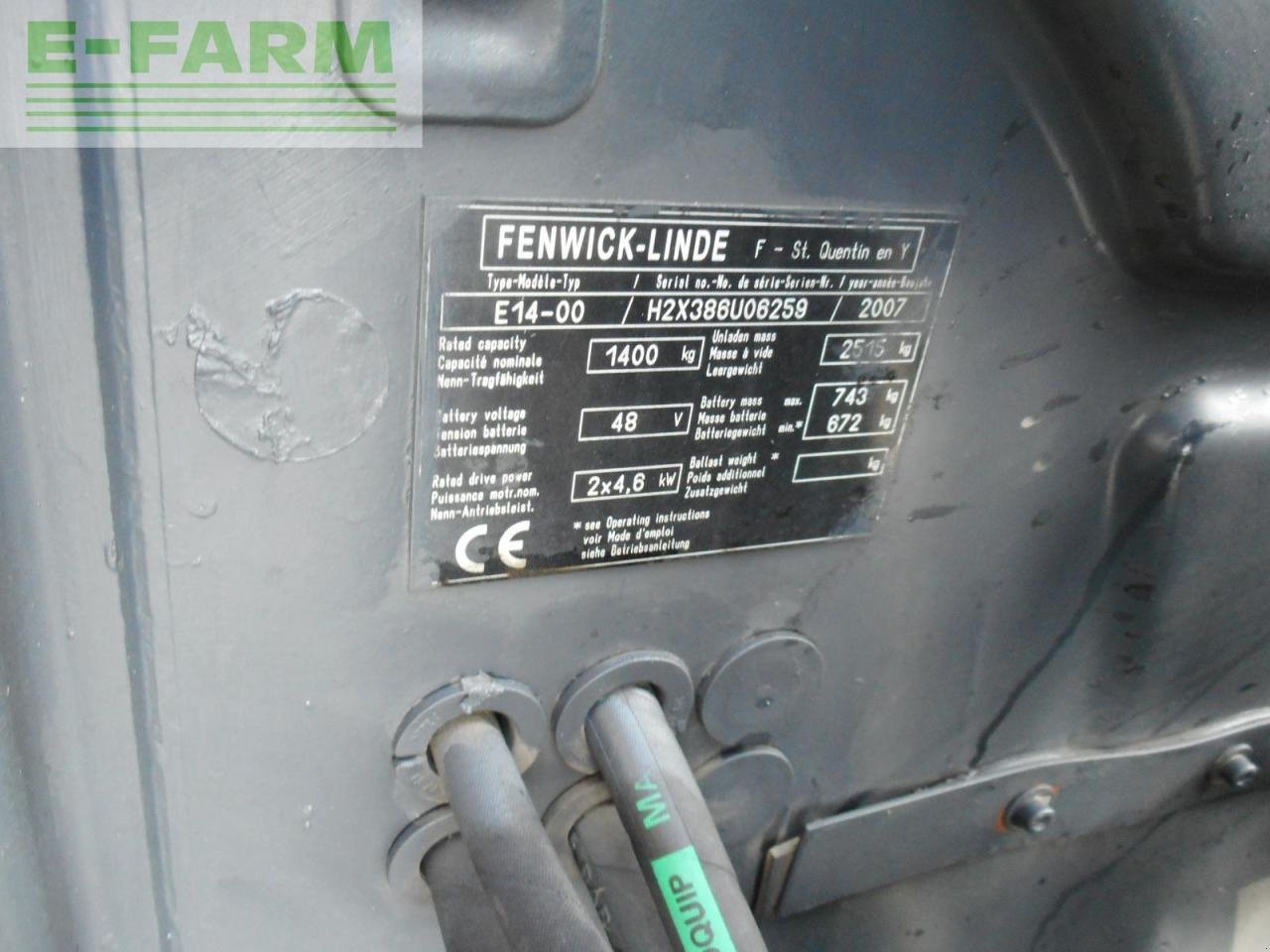 Frontstapler от тип Linde e14-00 triplex 5,5m + ss ( batt. 2021 ), Gebrauchtmaschine в ST. NIKOLAI/DR. (Снимка 5)