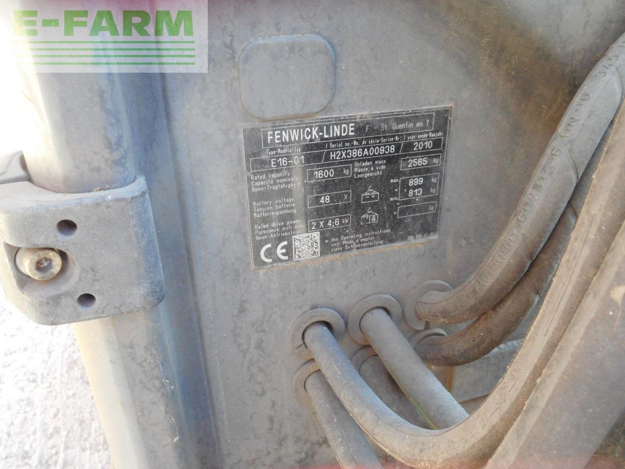 Frontstapler Türe ait Linde e16-01 triplex + ss ( batt. 12/2018 ), Gebrauchtmaschine içinde ST. NIKOLAI/DR. (resim 9)