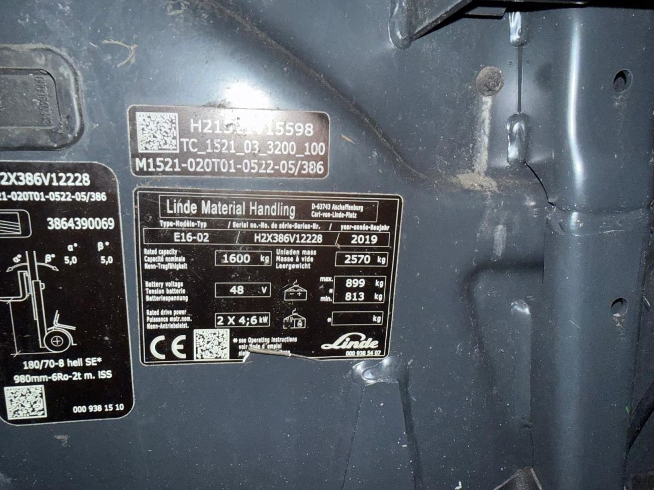 Frontstapler du type Linde E16-02, Gebrauchtmaschine en Vianen (Photo 6)