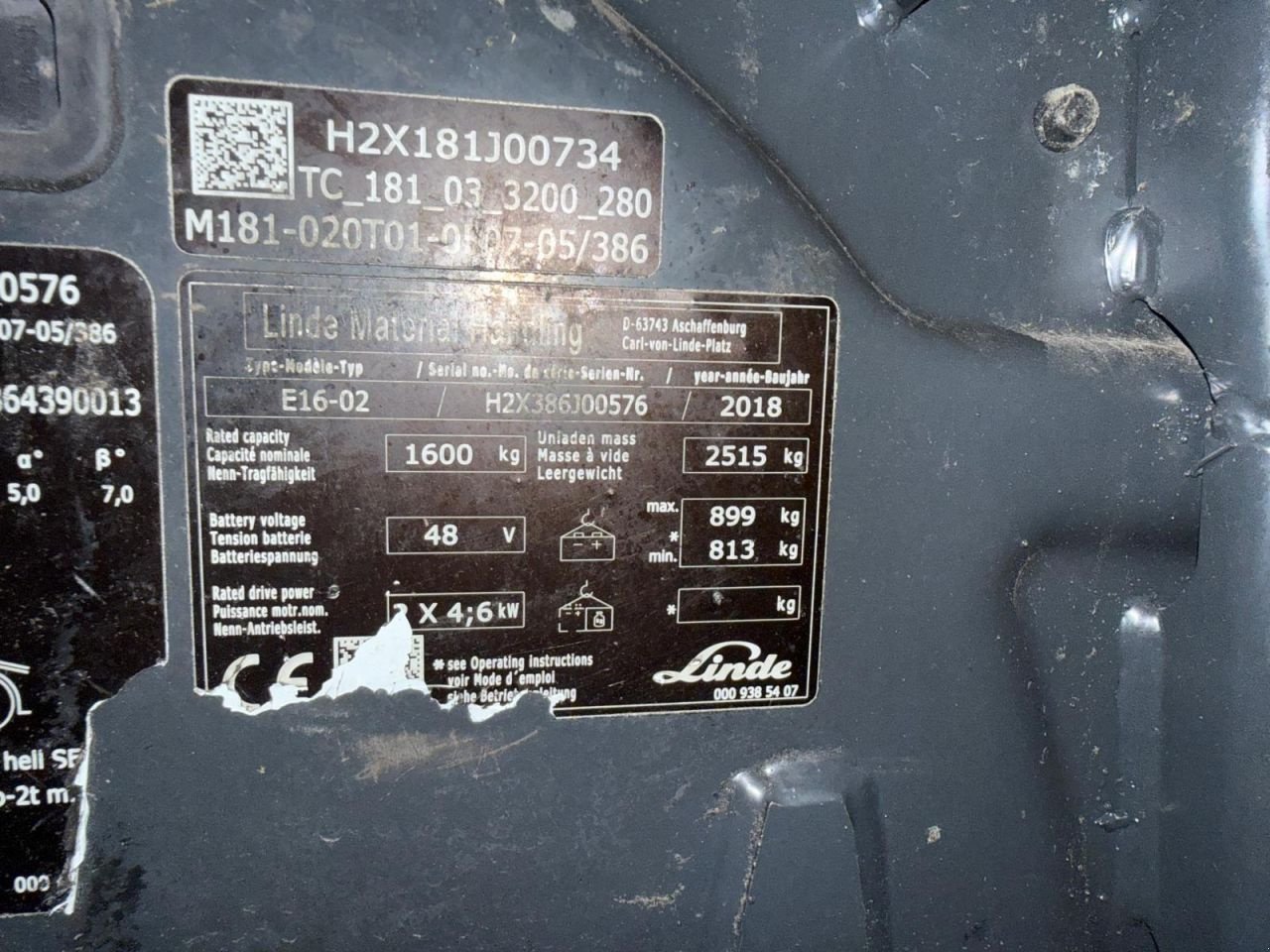 Frontstapler Türe ait Linde E16-02, Gebrauchtmaschine içinde Vianen (resim 5)