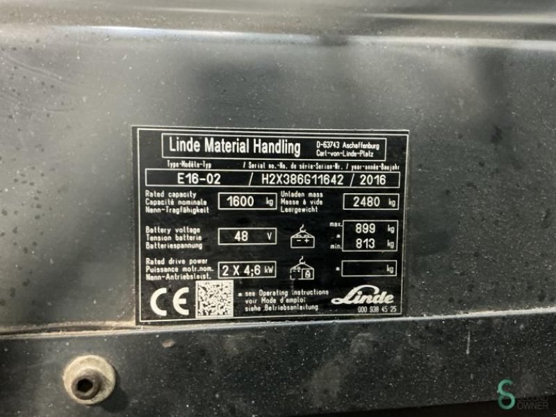 Frontstapler du type Linde E16-02, Gebrauchtmaschine en Wijchen (Photo 10)