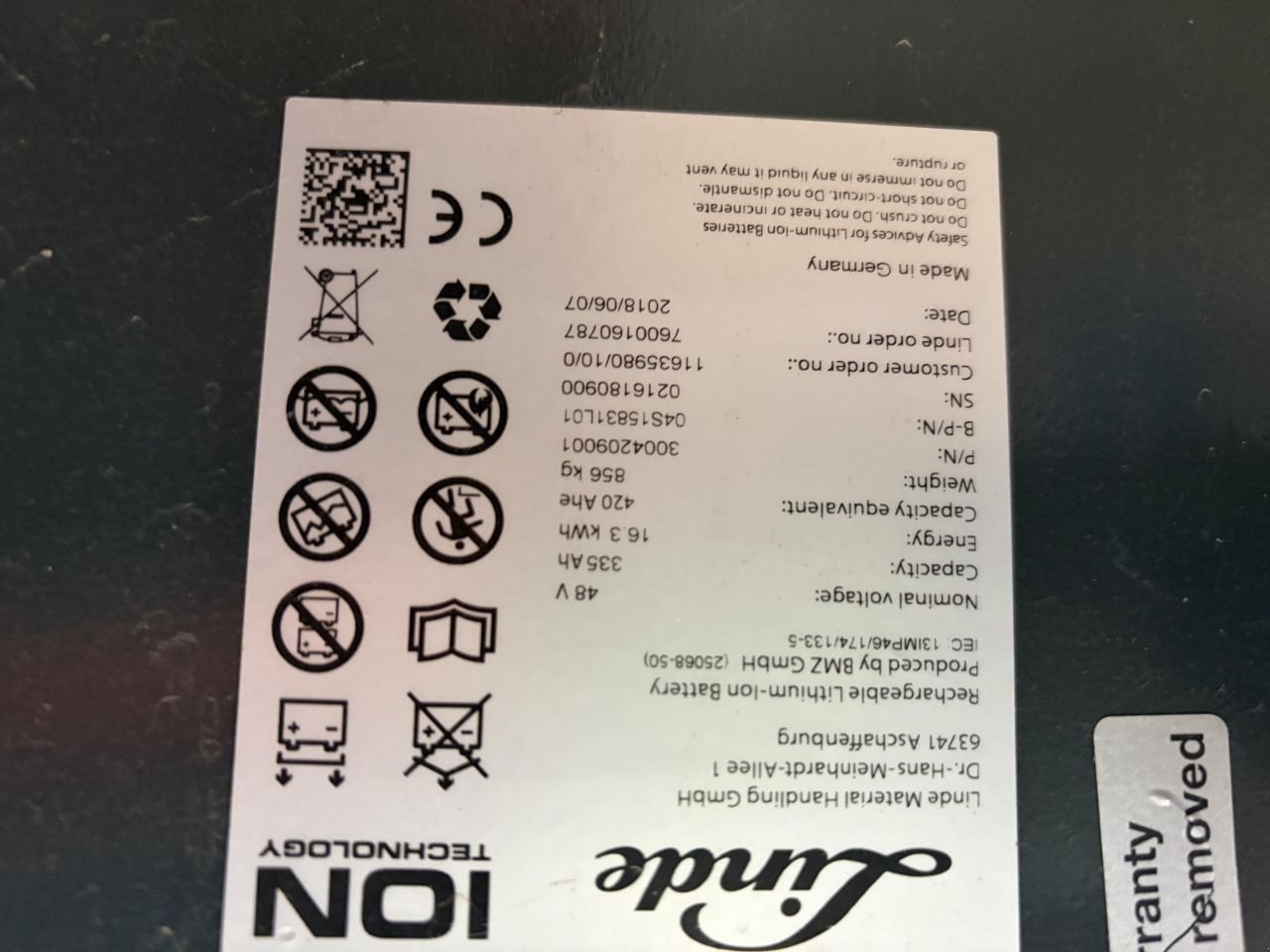 Frontstapler Türe ait Linde E16P-02-386, Gebrauchtmaschine içinde Leeuwarden (resim 10)