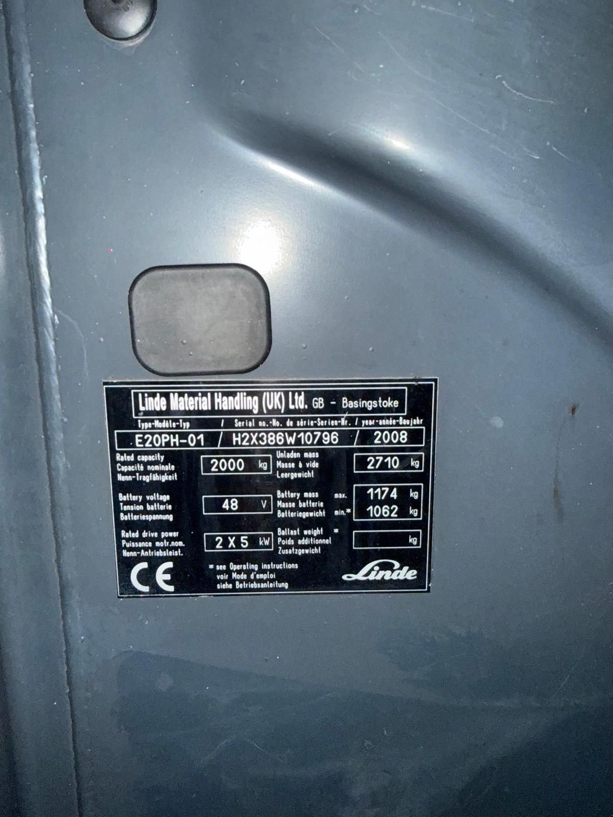 Frontstapler типа Linde E20, Gebrauchtmaschine в Vianen (Фотография 5)