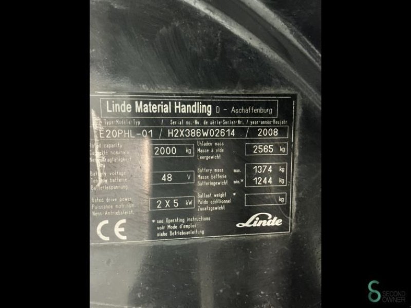 Frontstapler tip Linde E20PHL EVO, Gebrauchtmaschine in Wijchen (Poză 11)