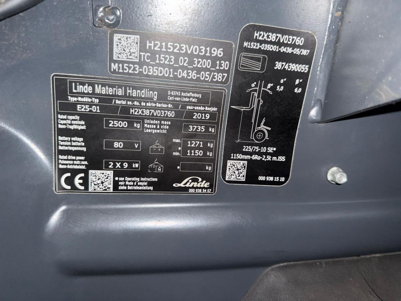 Frontstapler des Typs Linde E25-02, Gebrauchtmaschine in Vianen (Bild 7)