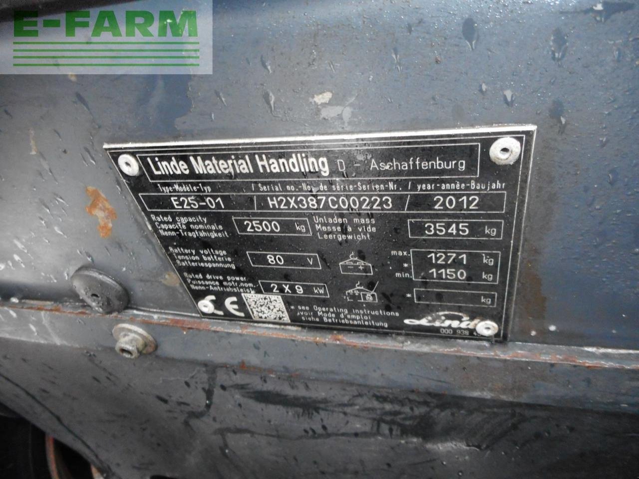 Frontstapler typu Linde e25-1 triplex + ss + 4. kreis ( batterie bj. 202, Gebrauchtmaschine v ST. NIKOLAI/DR. (Obrázek 8)