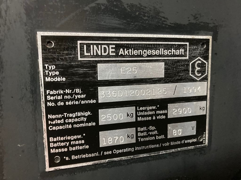 Frontstapler des Typs Linde e25, Gebrauchtmaschine in Dronten (Bild 9)