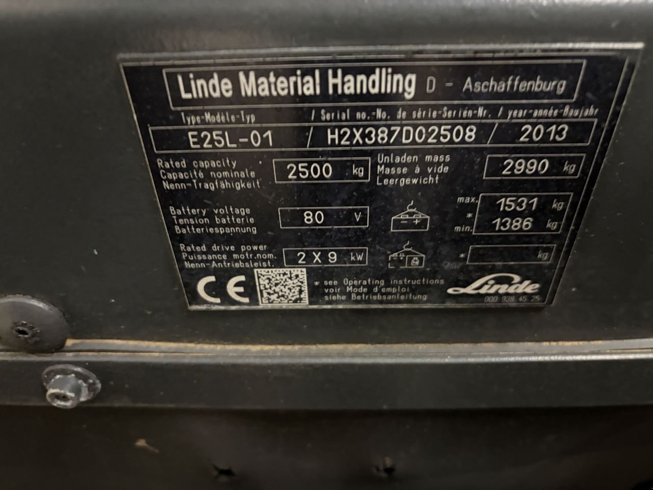 Frontstapler от тип Linde E25L-01-387, Gebrauchtmaschine в Leeuwarden (Снимка 7)