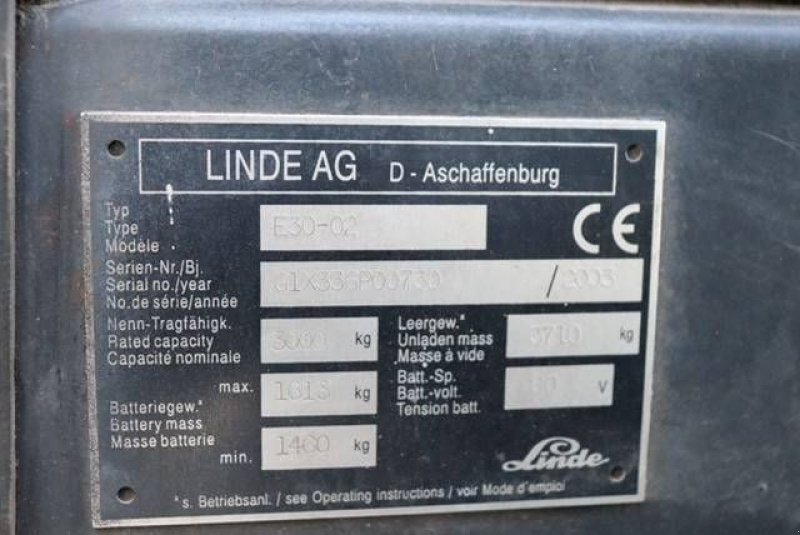 Frontstapler a típus Linde E30-02, Gebrauchtmaschine ekkor: Antwerpen (Kép 10)