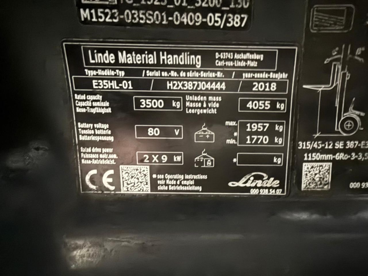 Frontstapler tip Linde E35HL-01, Gebrauchtmaschine in Vianen (Poză 11)