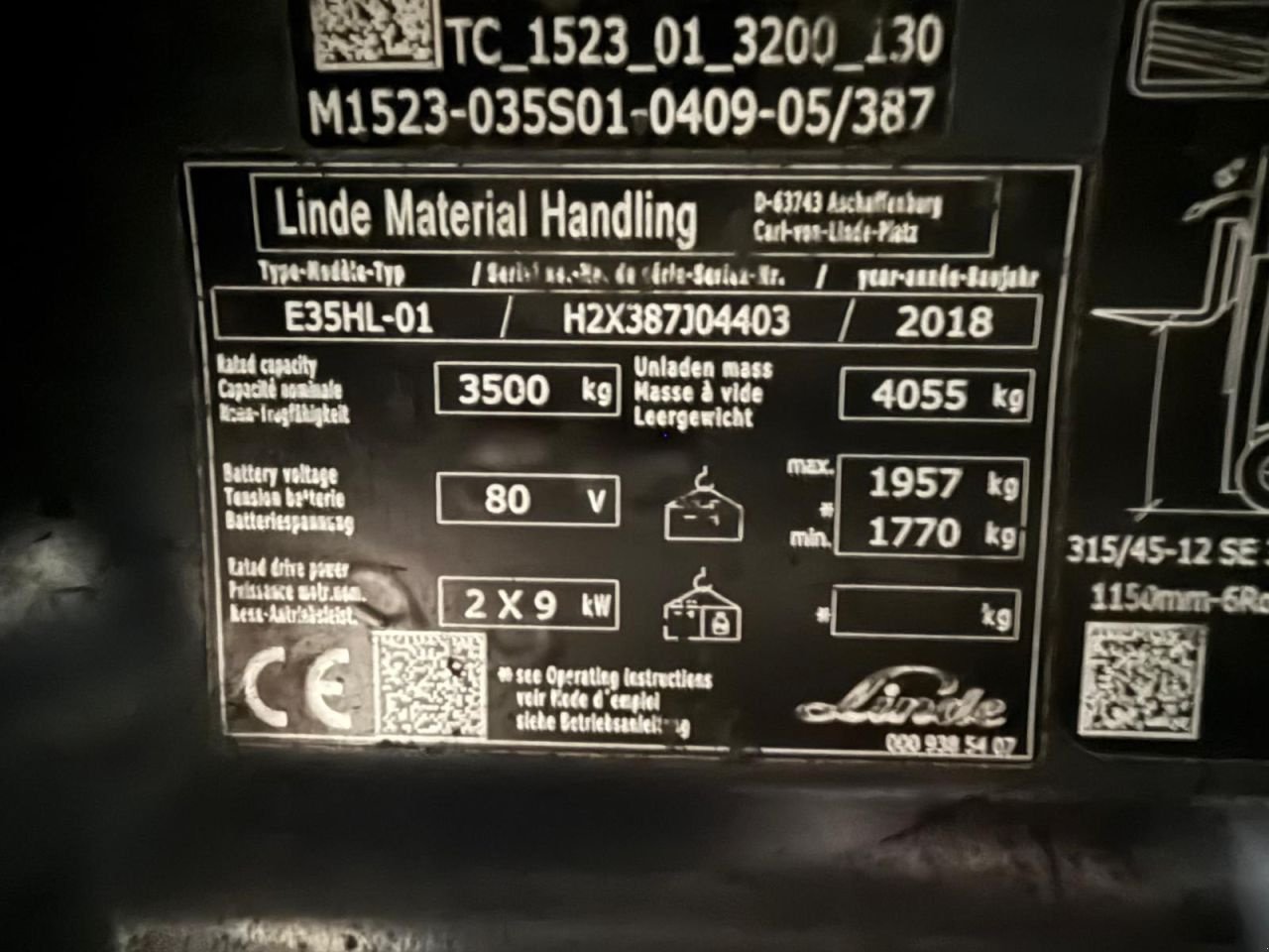 Frontstapler du type Linde E35HL, Gebrauchtmaschine en Vianen (Photo 6)