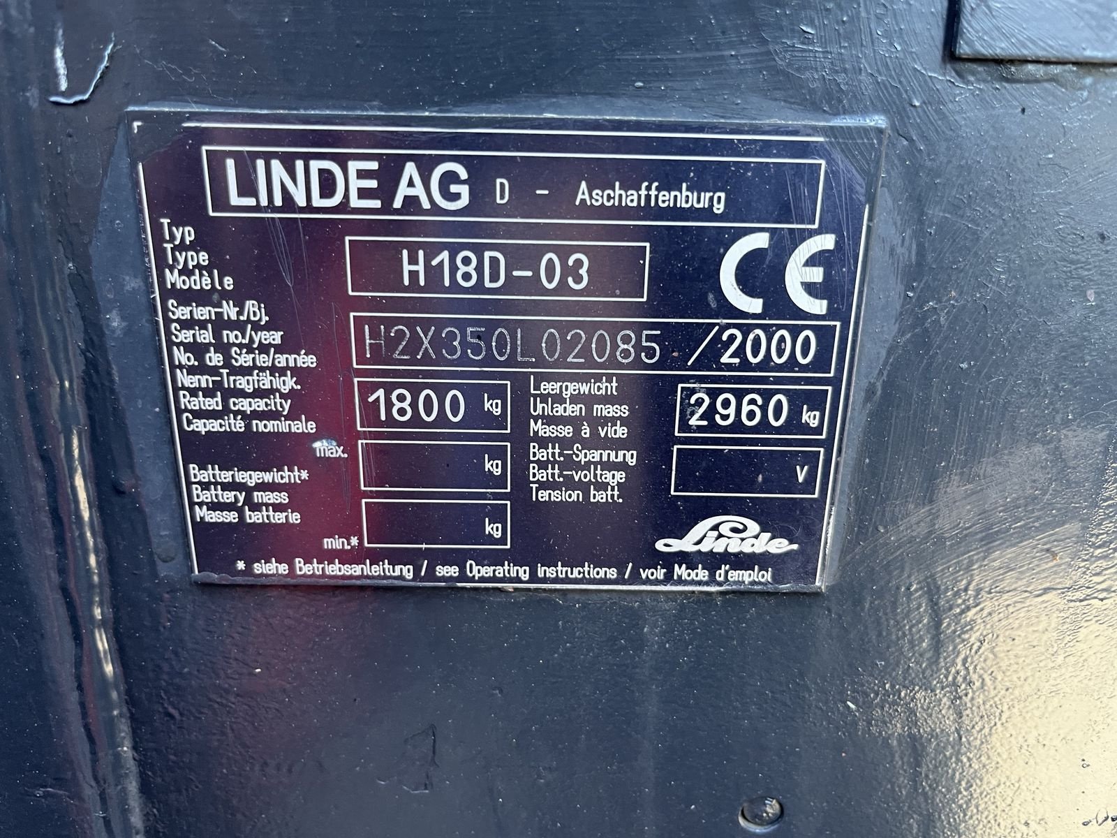 Frontstapler du type Linde H 18 D, Gebrauchtmaschine en Bad Leonfelden (Photo 6)