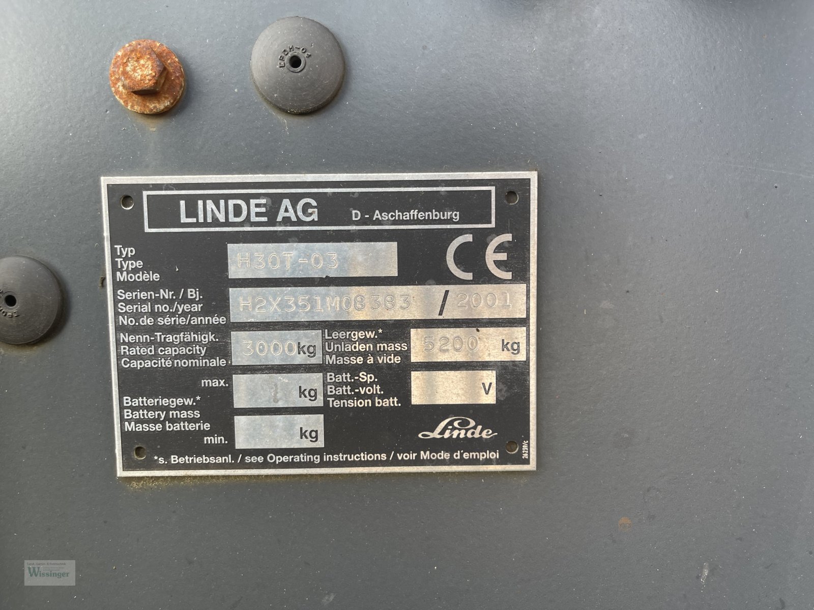 Frontstapler tip Linde H 30 T-03, Gebrauchtmaschine in Thalmässing (Poză 10)