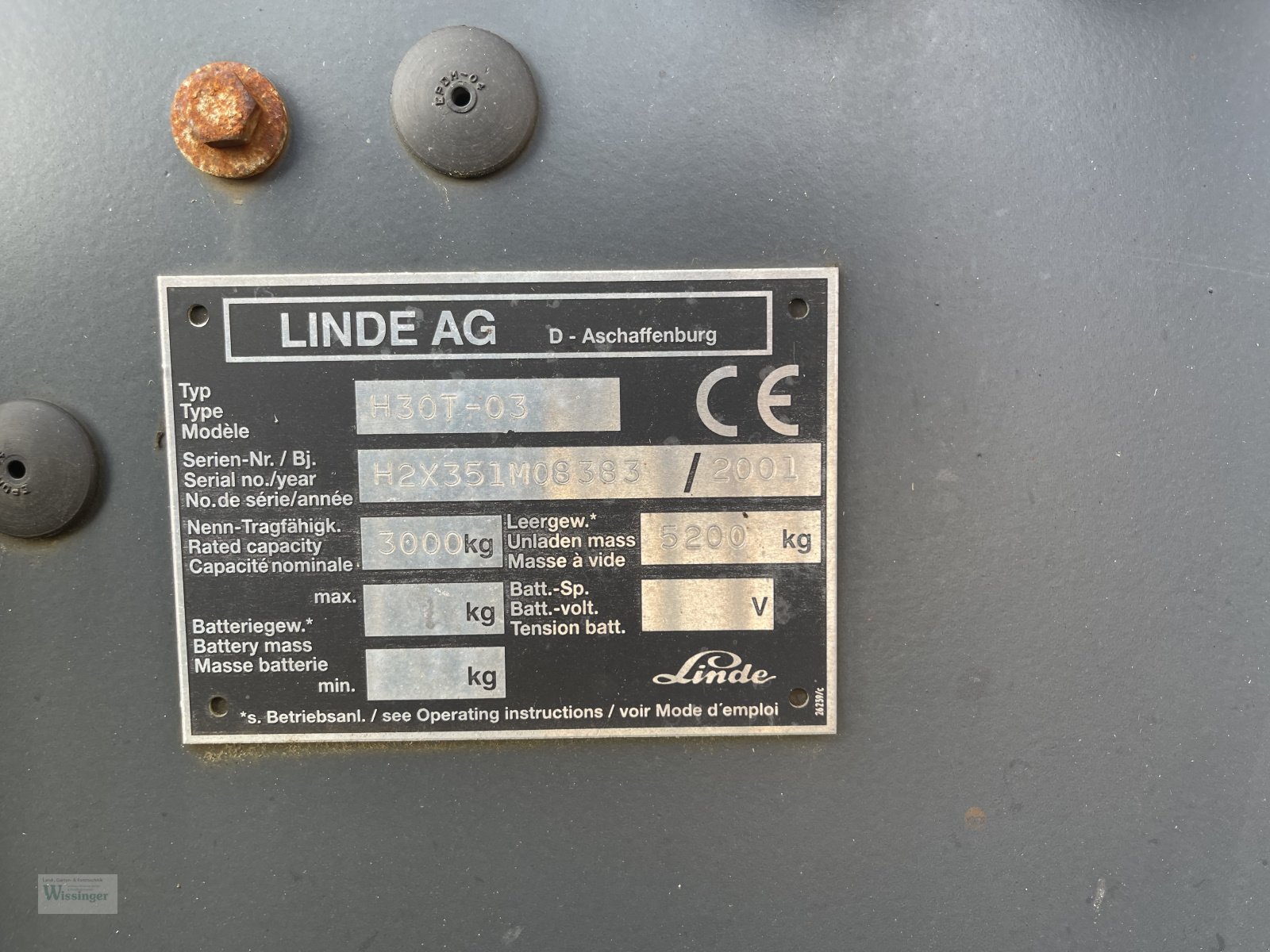 Frontstapler of the type Linde H 30 T-03, Gebrauchtmaschine in Thalmässing (Picture 10)