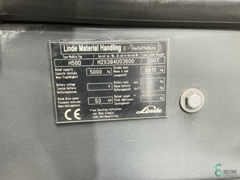 Frontstapler du type Linde H 50 D (394), Gebrauchtmaschine en Wijchen (Photo 11)