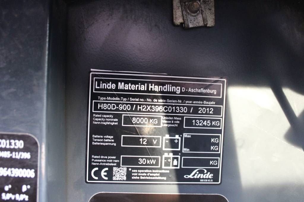 Frontstapler des Typs Linde H 80 D 900, Gebrauchtmaschine in Rucphen (Bild 5)