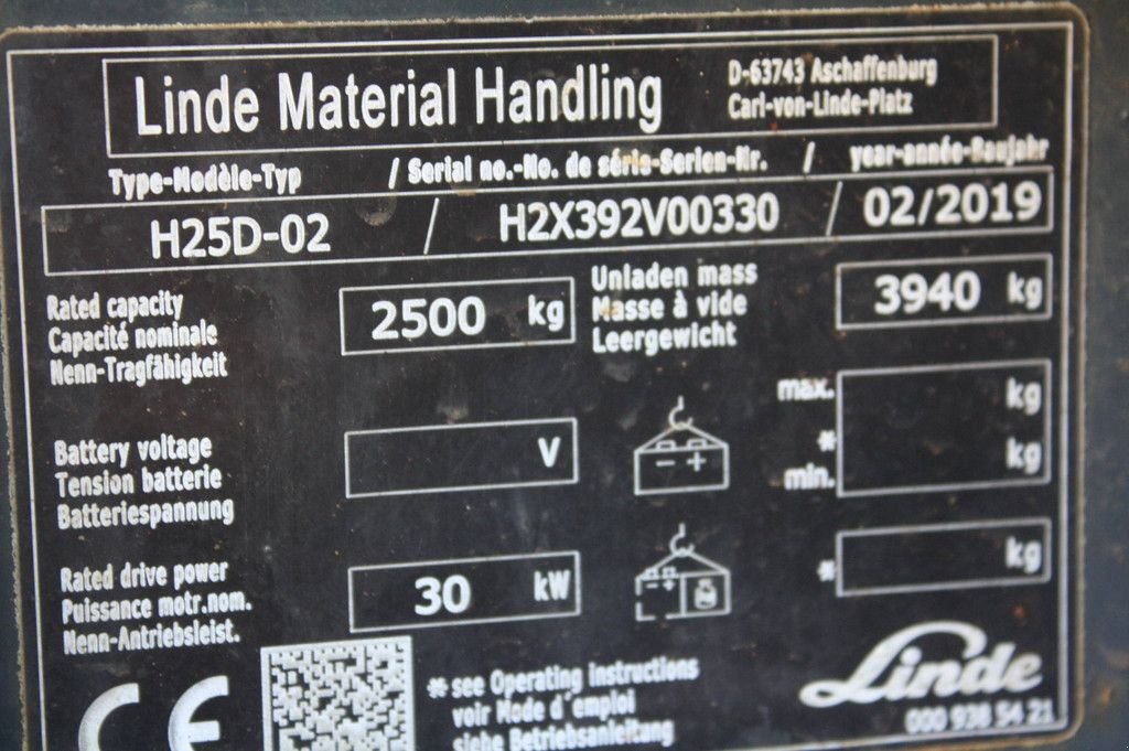 Frontstapler del tipo Linde H25D-02, Gebrauchtmaschine In Antwerpen (Immagine 11)