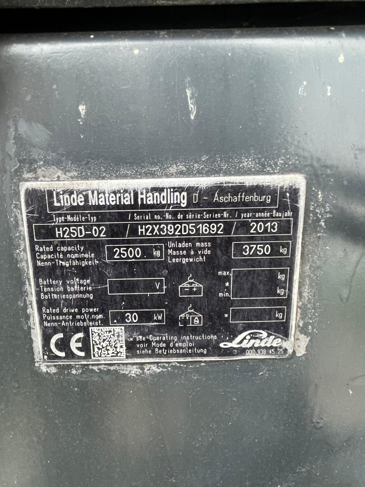 Frontstapler of the type Linde H25D, Gebrauchtmaschine in Giessenburg (Picture 8)