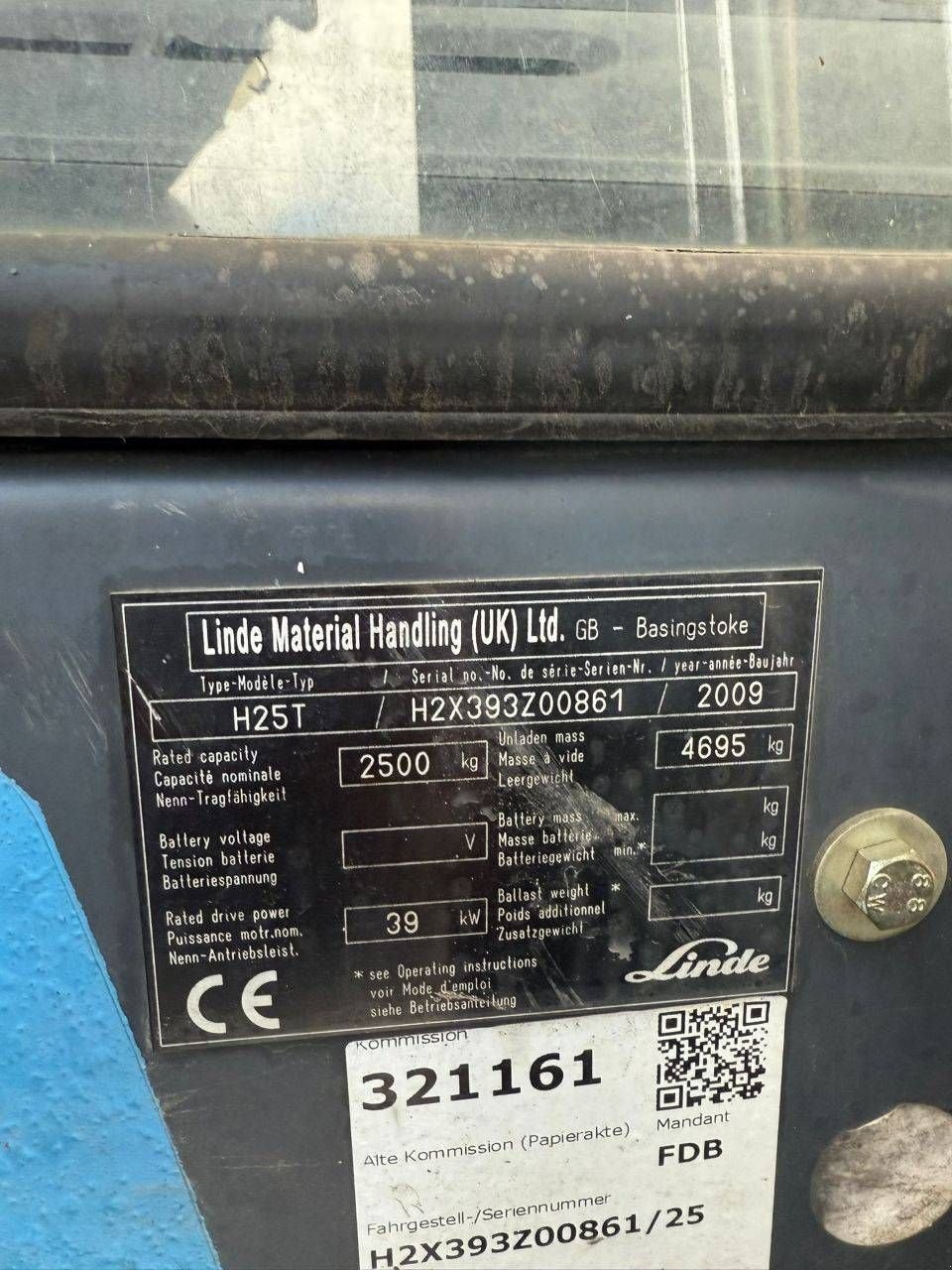 Frontstapler Türe ait Linde H25T, Gebrauchtmaschine içinde Antwerpen (resim 9)