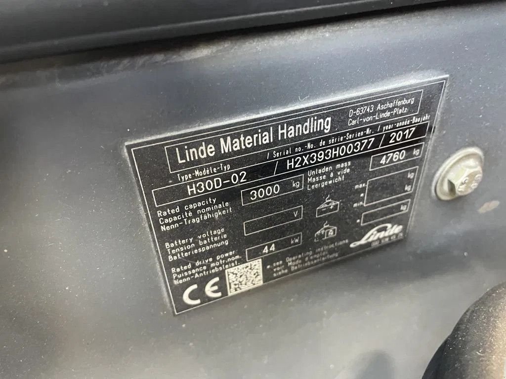 Frontstapler of the type Linde H30D-02 Special Sideshift !! 4047 Uhr !!, Gebrauchtmaschine in Kerkrade (Picture 2)