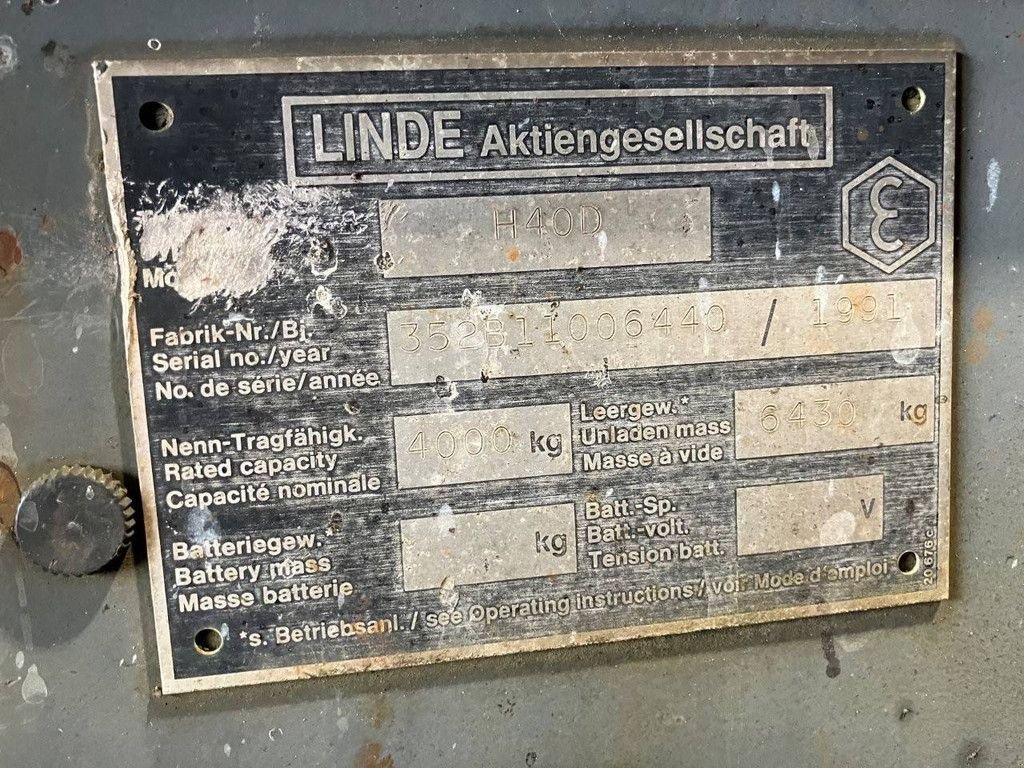 Frontstapler от тип Linde H40D, Gebrauchtmaschine в Antwerpen (Снимка 10)