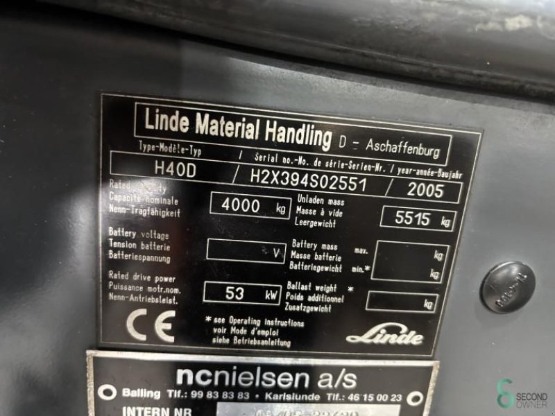 Frontstapler типа Linde H40D, Gebrauchtmaschine в Wijchen (Фотография 5)