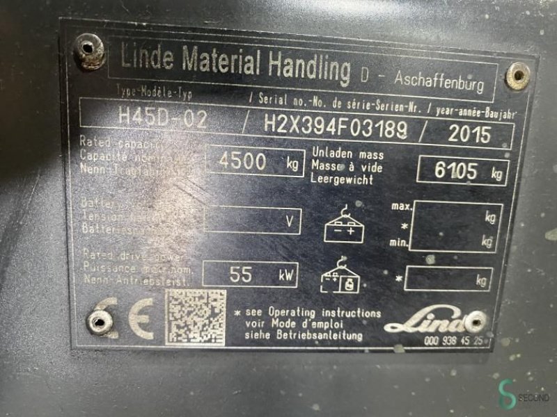Frontstapler of the type Linde H45D-02, Gebrauchtmaschine in Wijchen (Picture 9)