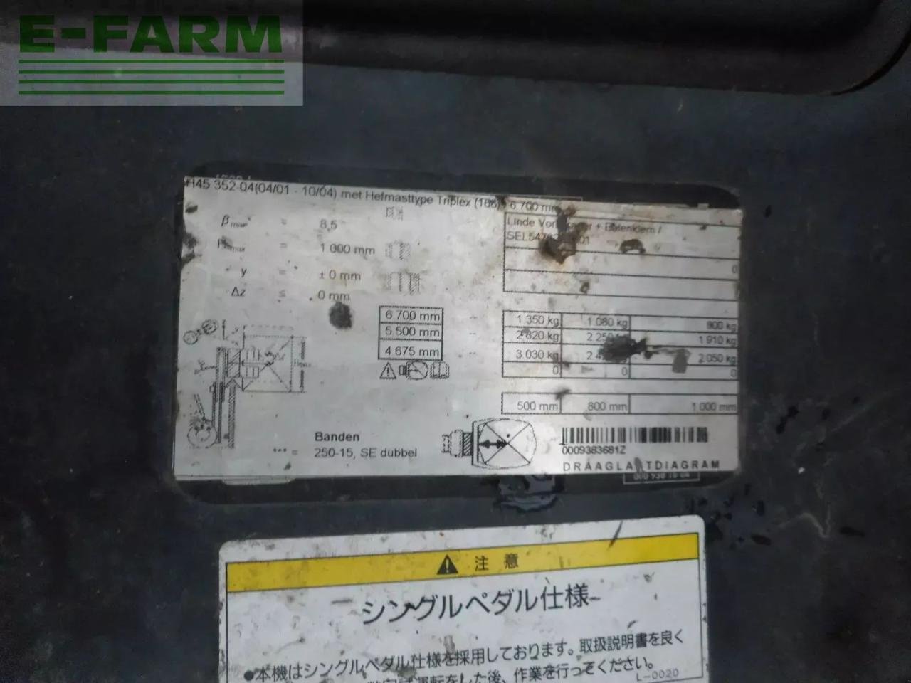 Frontstapler typu Linde h45d-04 triplex 6,7m + 3. u. 4. kreis! neue gab, Gebrauchtmaschine v ST. NIKOLAI/DR. (Obrázek 13)