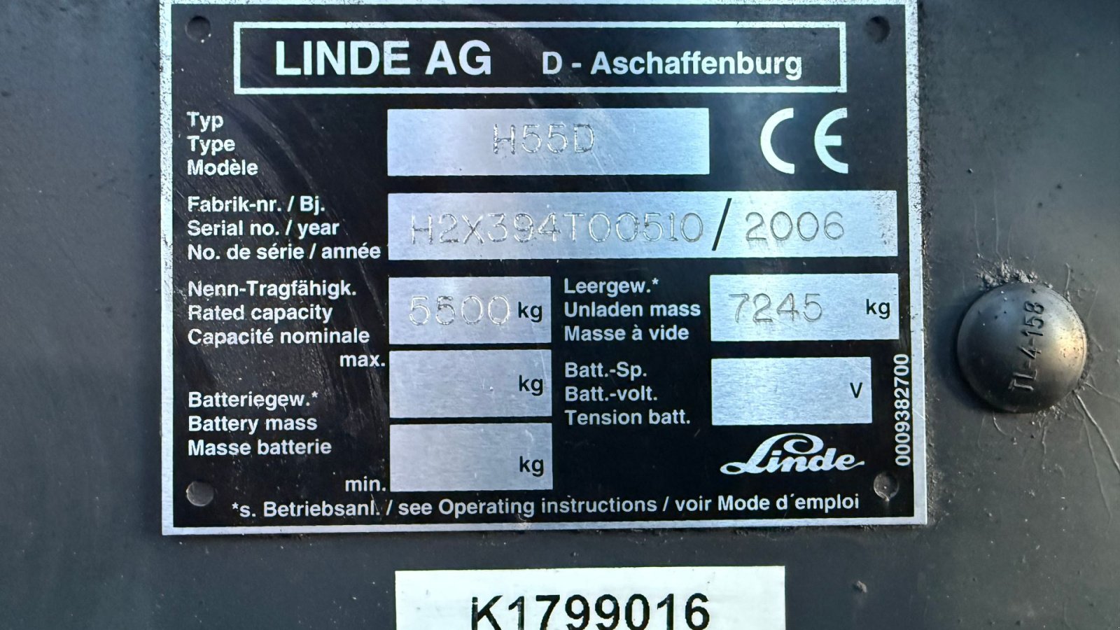 Frontstapler tip Linde H55D, Gebrauchtmaschine in Gjerlev J. (Poză 18)