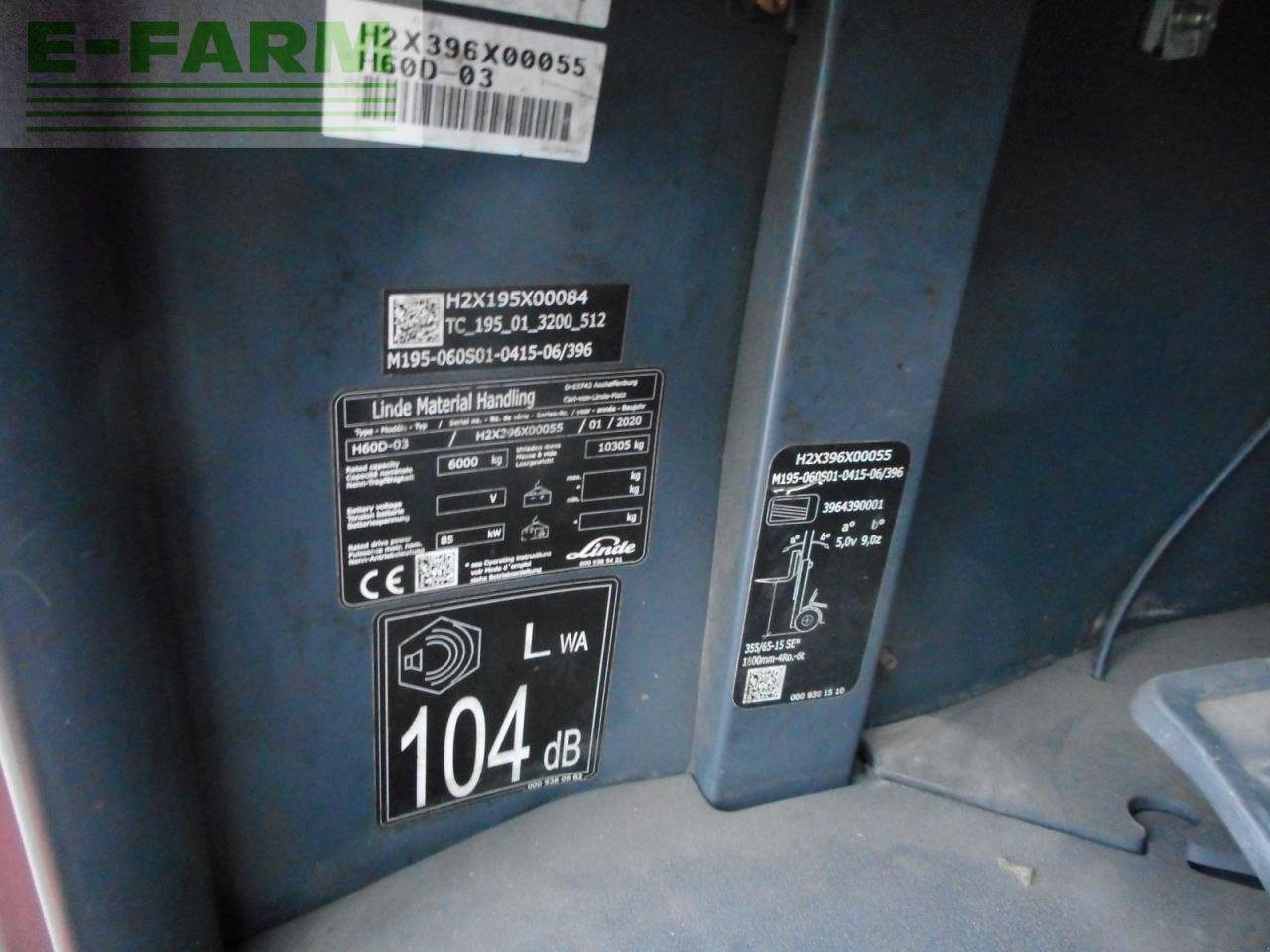 Frontstapler tip Linde h60d-03 mit vollausstattung!, Gebrauchtmaschine in ST. NIKOLAI/DR. (Poză 16)