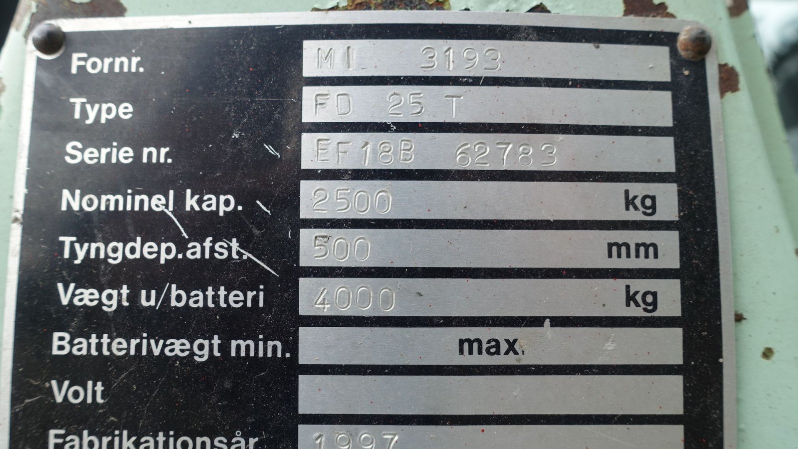 Frontstapler des Typs Mitsubishi FD 25 T // 2500 kg diesel, Gebrauchtmaschine in Skive (Bild 7)