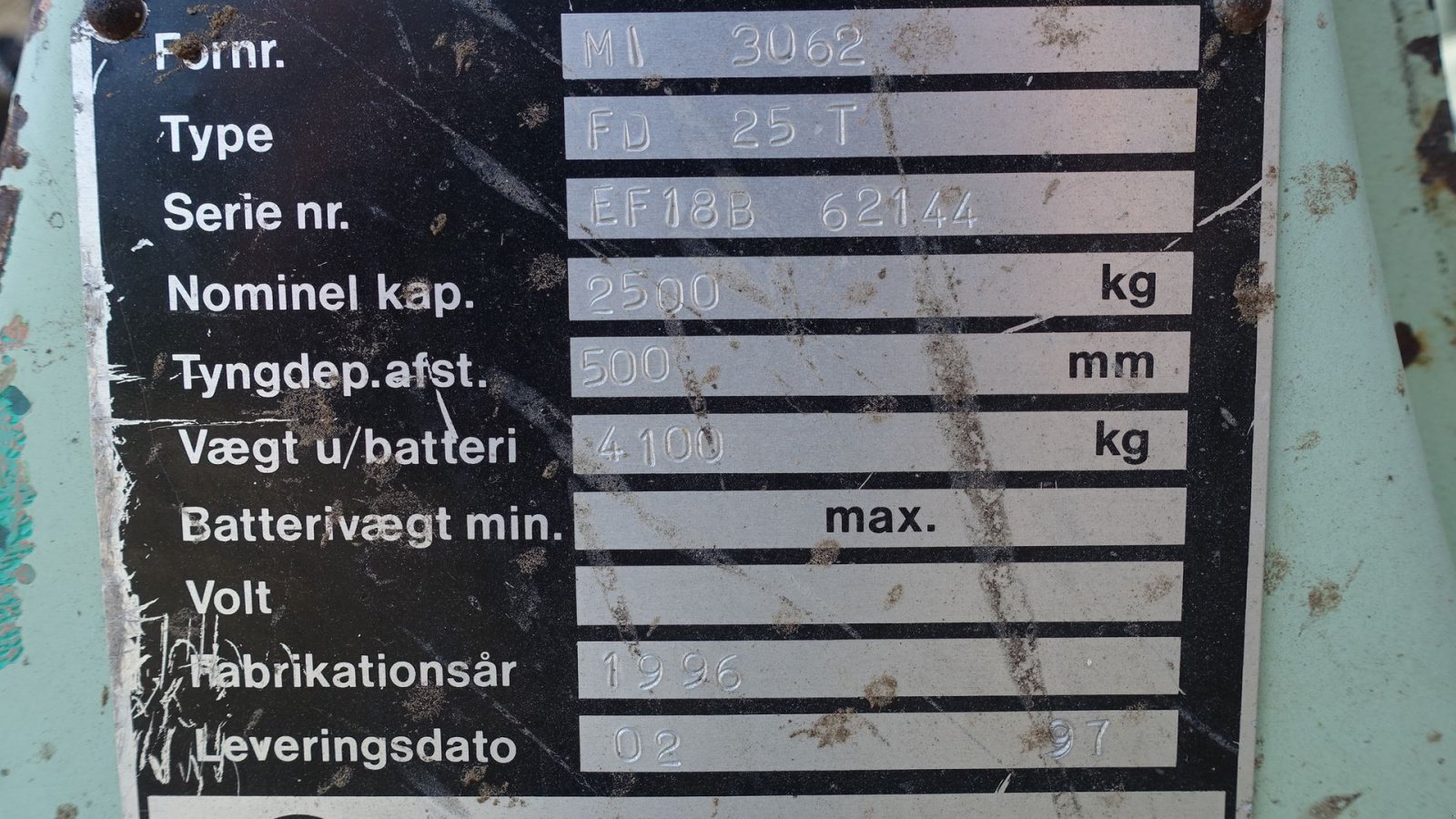 Frontstapler of the type Mitsubishi FD 25 T // 2500 kg diesel, Gebrauchtmaschine in Skive (Picture 10)