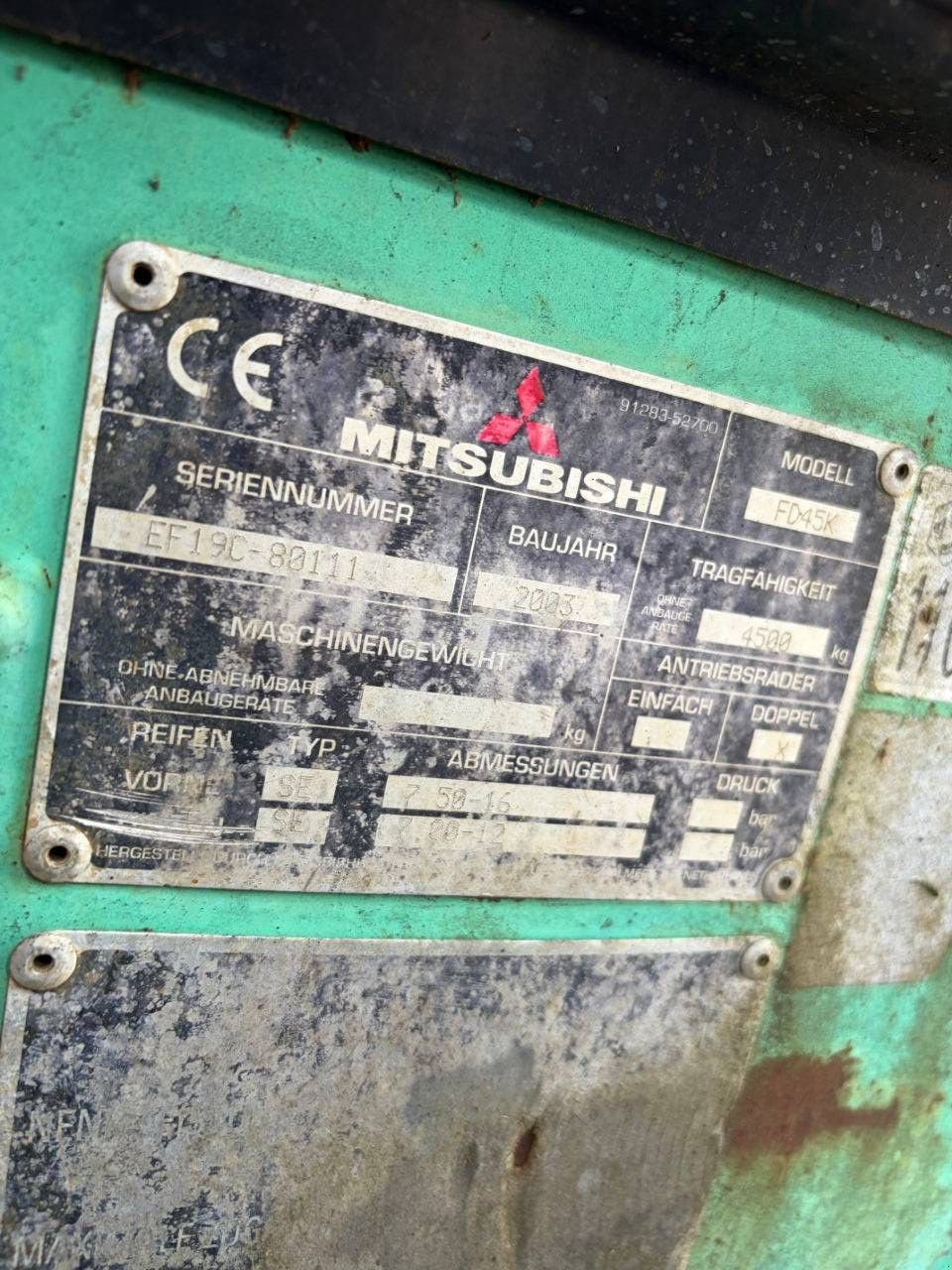 Frontstapler typu Mitsubishi FD45K, Gebrauchtmaschine v Antwerpen (Obrázok 9)