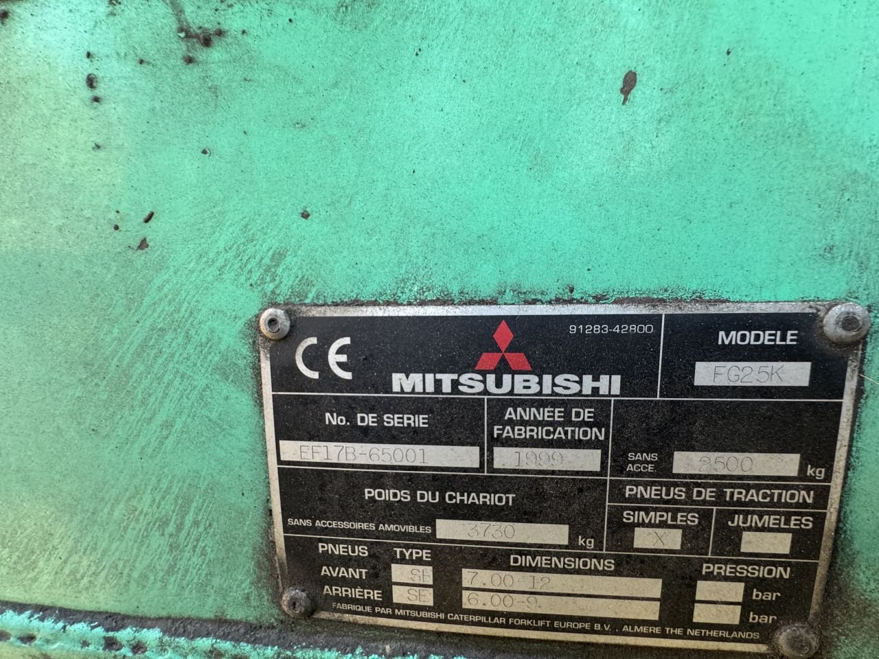 Frontstapler типа Mitsubishi FG25K, Gebrauchtmaschine в Deurningen (Фотография 5)