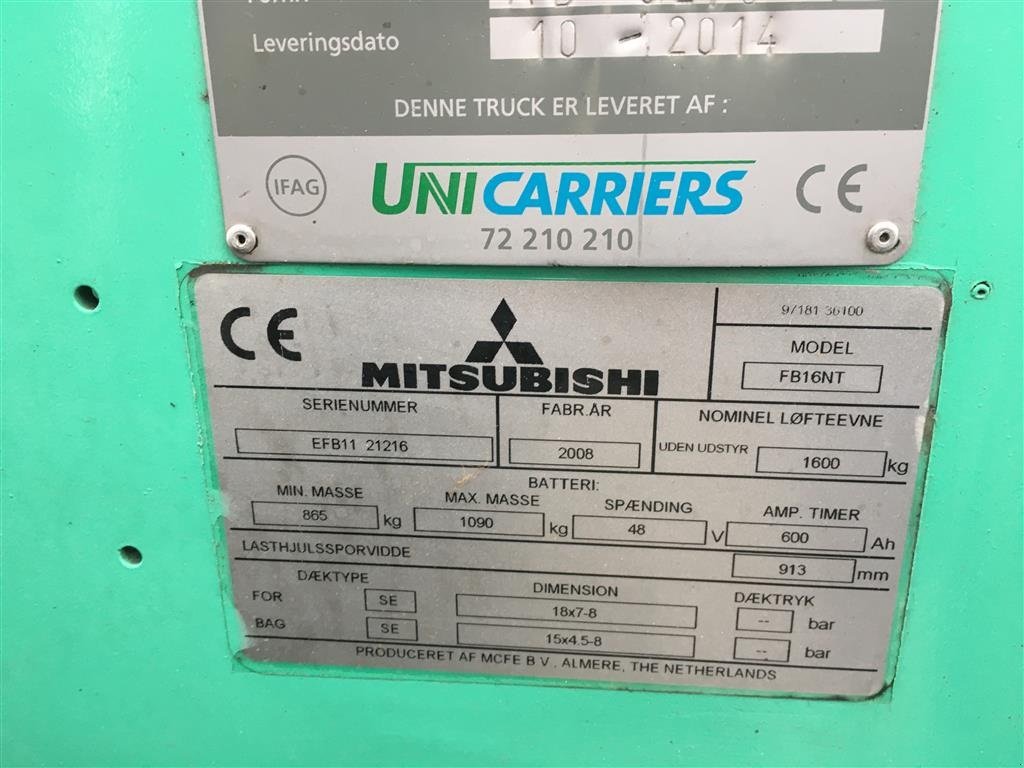 Frontstapler типа Mitsubishi Sonstiges, Gebrauchtmaschine в Horsens (Фотография 5)