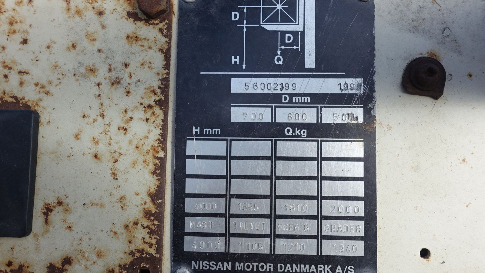 Frontstapler of the type Nissan EH02 A 20U // 2000 kg diesel, Gebrauchtmaschine in Skive (Picture 6)
