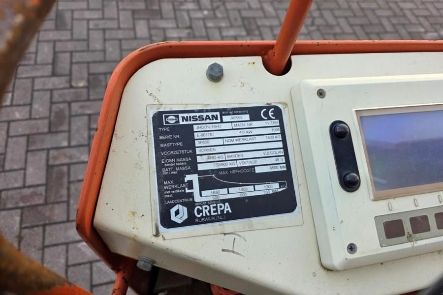 Frontstapler tip Nissan JHCO1L18HU As-Is, Electric, 6.50m Lifting Height,, Gebrauchtmaschine in Groenlo (Poză 8)