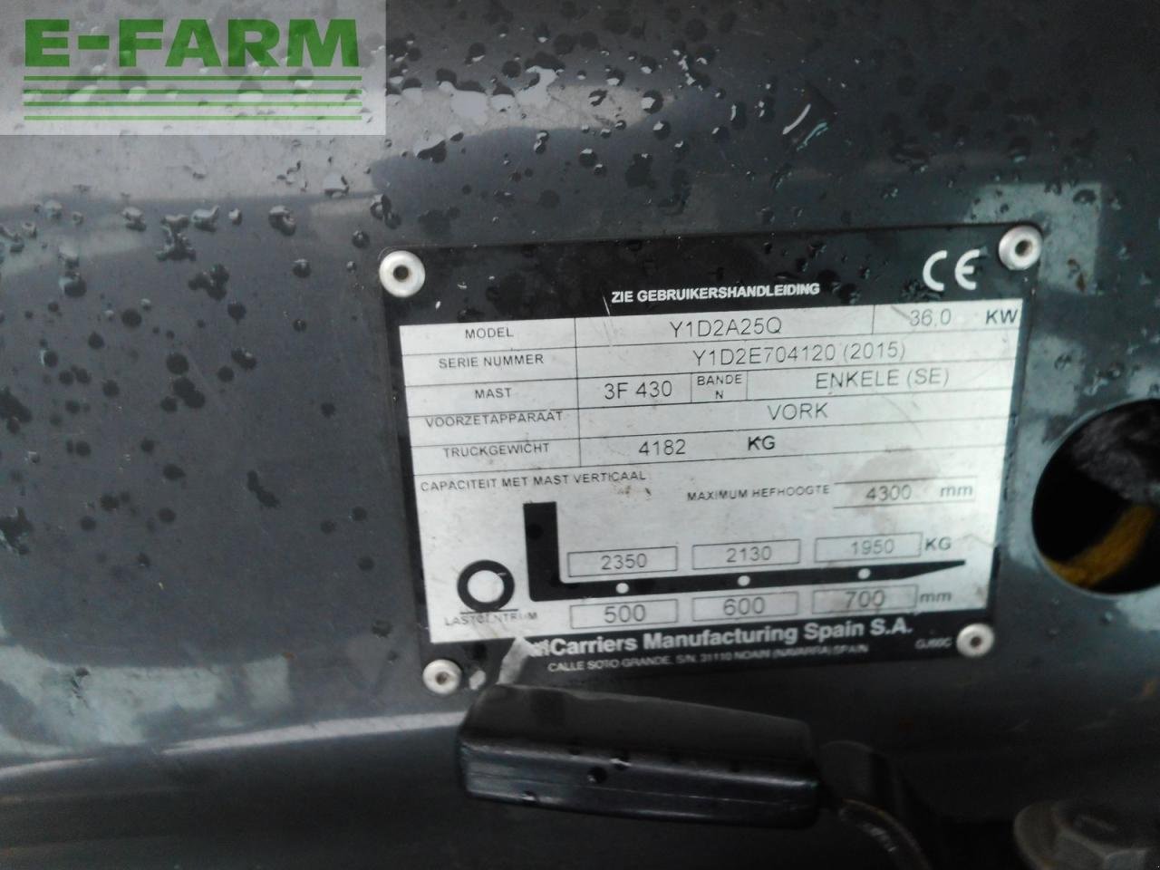 Frontstapler typu Nissan y1d2a25q triplex 4,3m, Gebrauchtmaschine v ST. NIKOLAI/DR. (Obrázek 5)