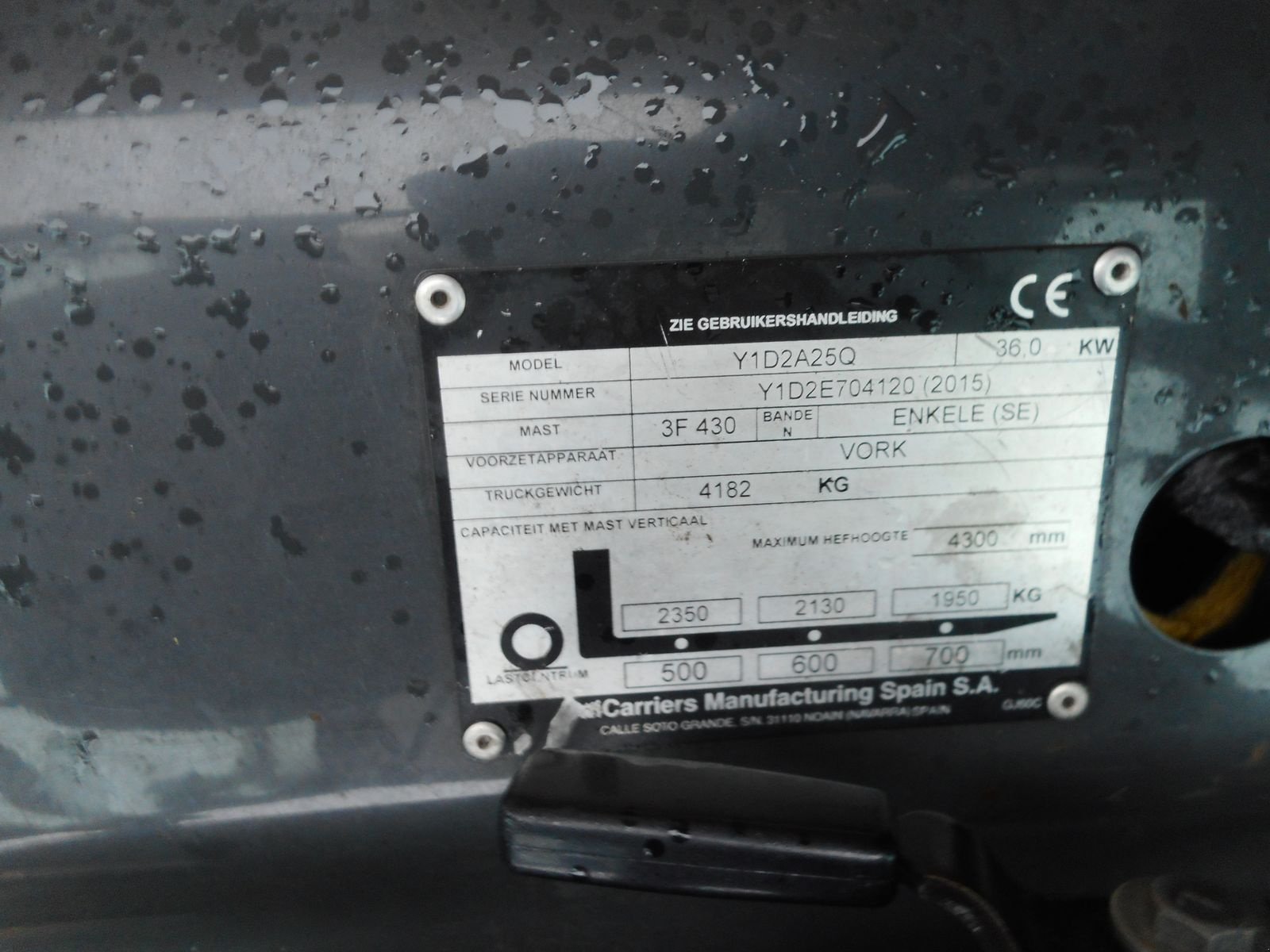 Frontstapler типа Nissan Y1D2A25Q Triplex 4,3m, Gebrauchtmaschine в St. Nikolai ob Draßling (Фотография 5)