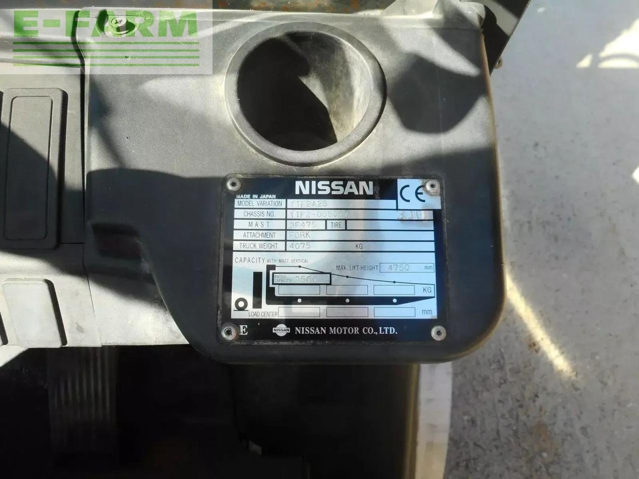 Frontstapler του τύπου Nissan y1f2a25 triplex 4,75m + ss + ls, Gebrauchtmaschine σε ST. NIKOLAI/DR. (Φωτογραφία 10)