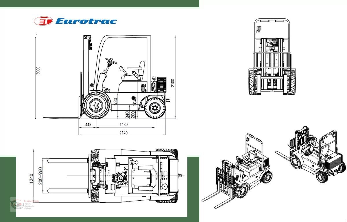 Frontstapler des Typs Sonstige Eurotrac Agri12, Neumaschine in Dimbach (Bild 20)