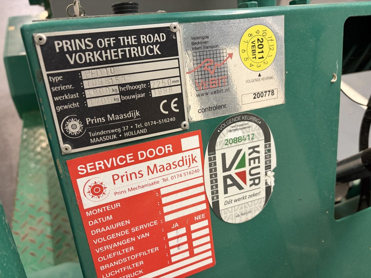 Frontstapler от тип Sonstige Prins PFD10, Gebrauchtmaschine в Leeuwarden (Снимка 5)