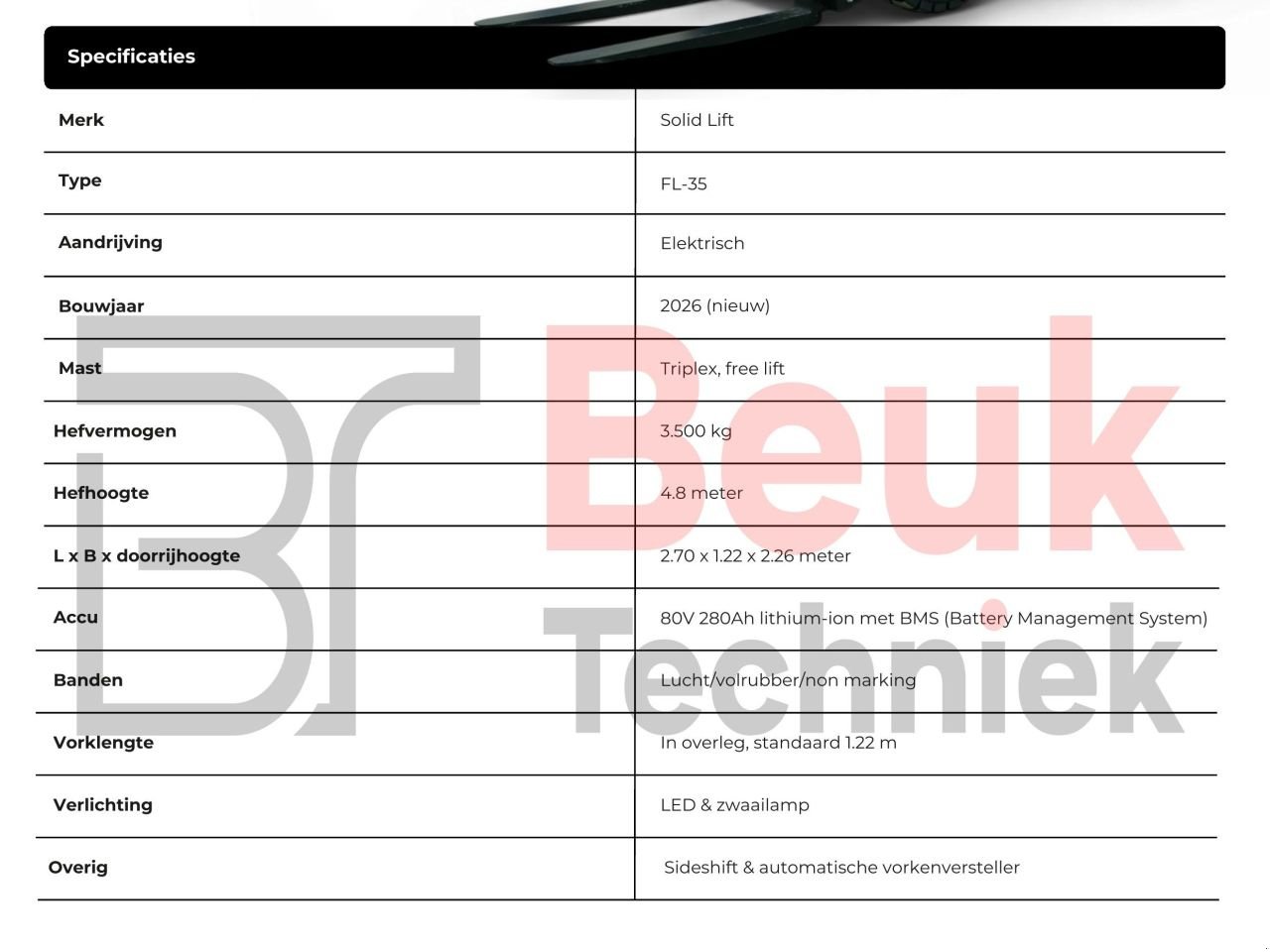 Frontstapler типа Sonstige SOLID LIFT FL-35, Neumaschine в LUNTEREN (Фотография 11)